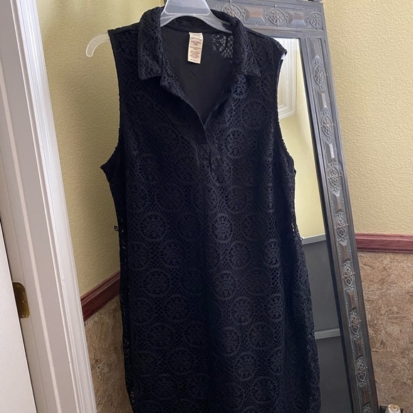 FADED GLORY Collar Lace Dress Lined Dressy Career - Picture 1 of 5